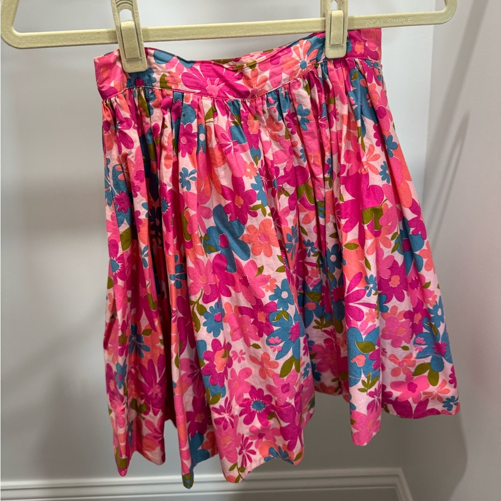 High waisted, floral, A line skirt